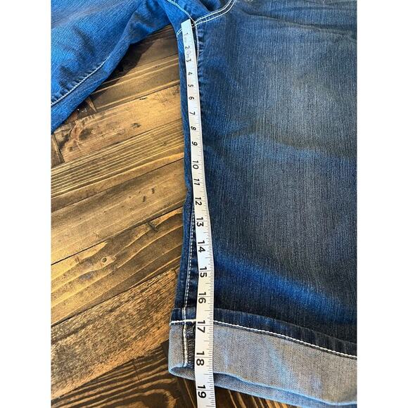 Earl Jean Jeans Capri Women 16P Y2K Grunge Thick Stitch Petite Western Cowgirl - Picture 5 of 12